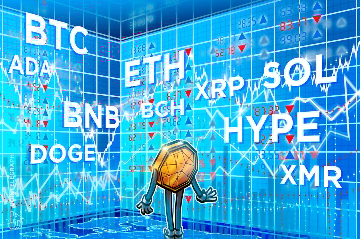 Fiyat tahminleri 4/22: BTC, ETH, XRP, BNB, SOL, DOGE, HYPE, ADA, BCH, XMR