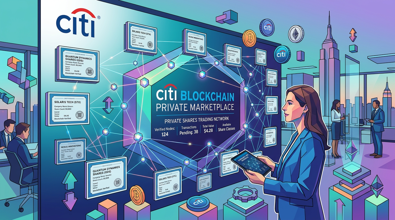 Citi, özel şirketlerin hisseleri için blockchain pazarını başlatıyor: Rapor